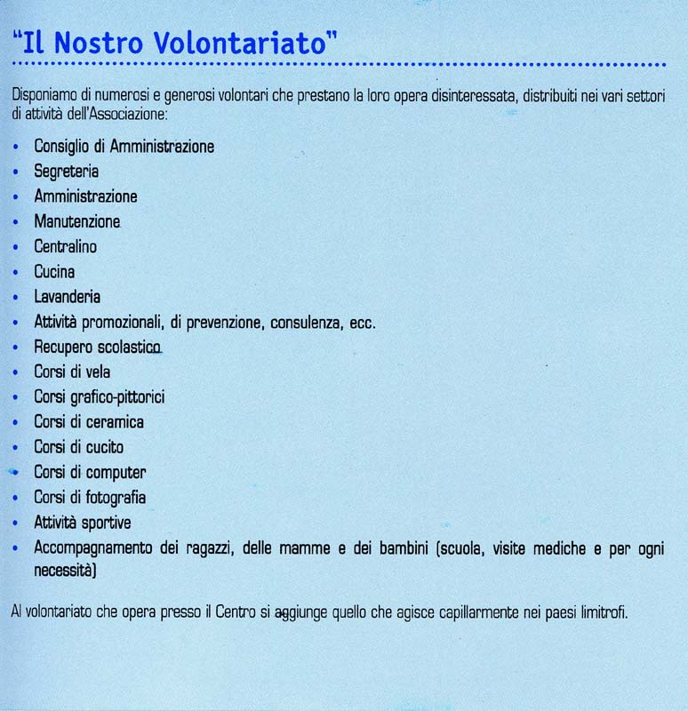 04- Il Ponte - Il Nostro Volontariato