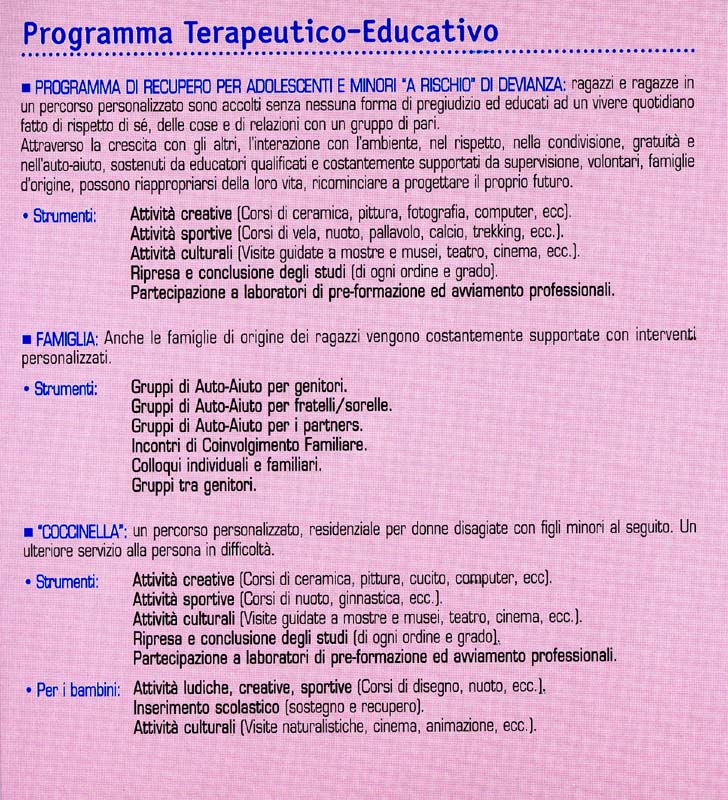 05- Il Ponte - Programma Terapeutico Rieducativo